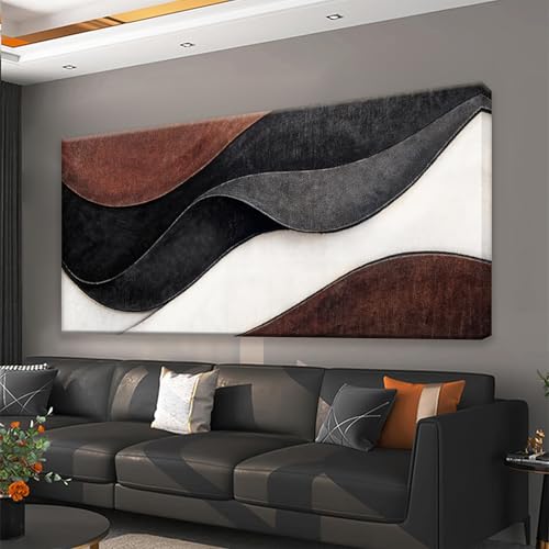 Abstract Black and White Canvas Art