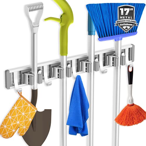 Customizable Wall-Hugging Broom Rack