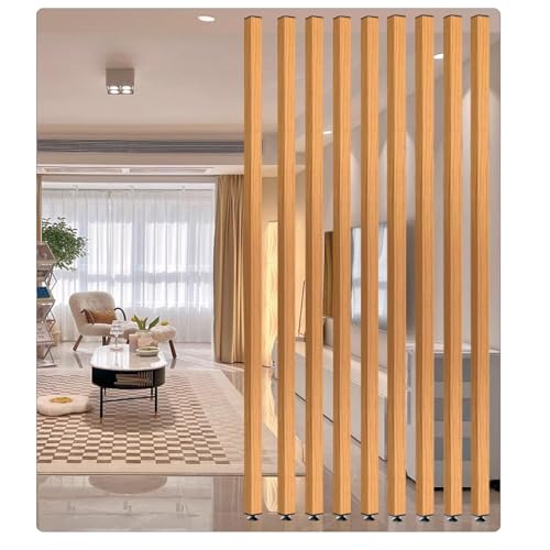 Adjustable Wood Slat Room Divider