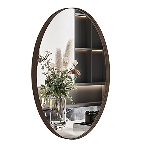 Antique Bronze Oval Mirror