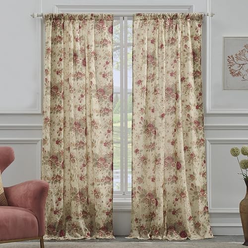 Antique Flower Pattern Drapes