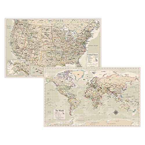 Antique Map Wall Art Set