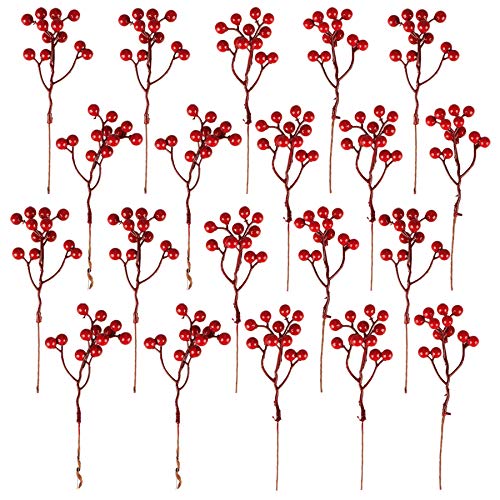 Faux Crimson Berry Sprigs