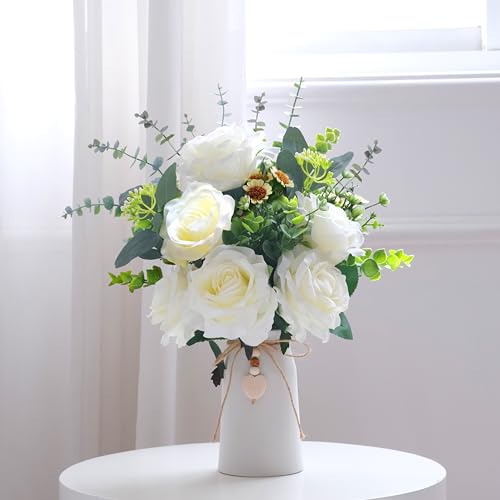 Faux Rose Flower Arrangement