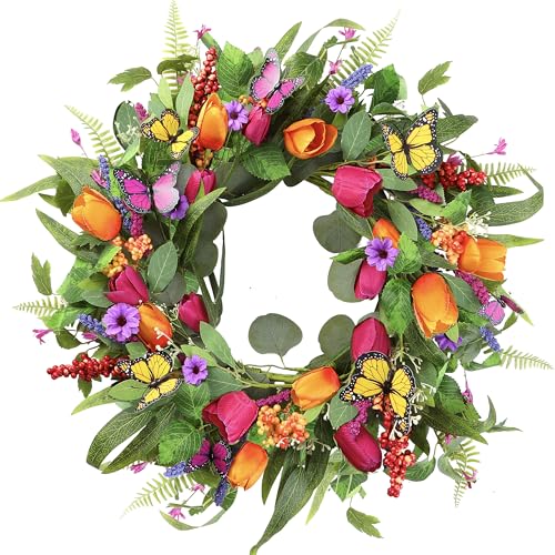 Artificial Spring Floral Wreath