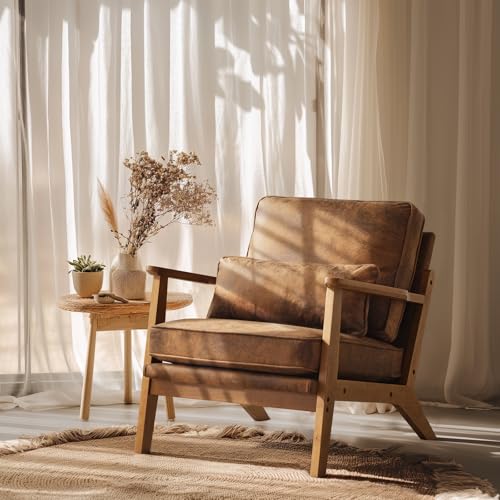 Handcrafted Wooden Accent Chair