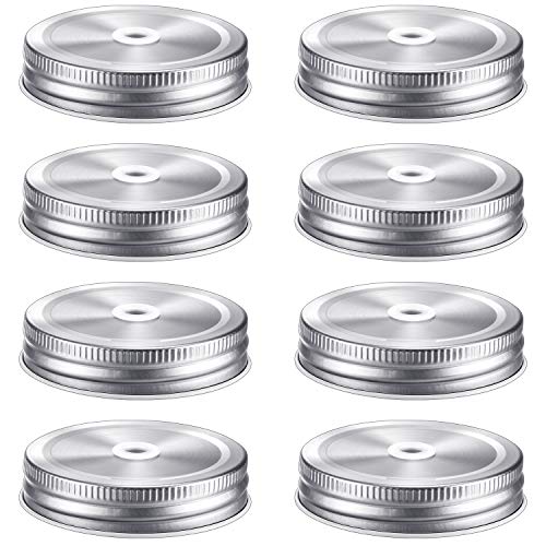Glass Jar Covers with Sip Aperture
