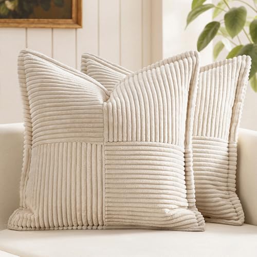 Beige Throw Pillows Set