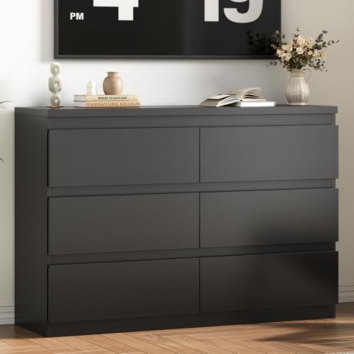 Black 6-Drawer Dresser
