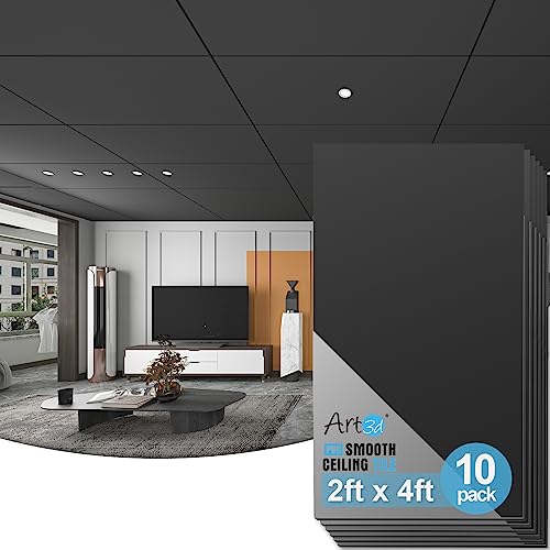 Dark Grid Ceiling Panels