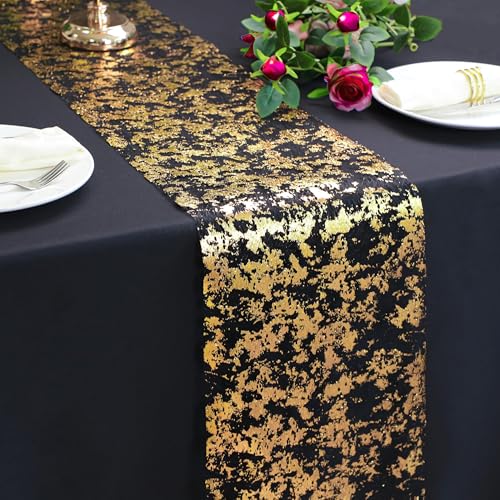 Black and Gold Table Runner