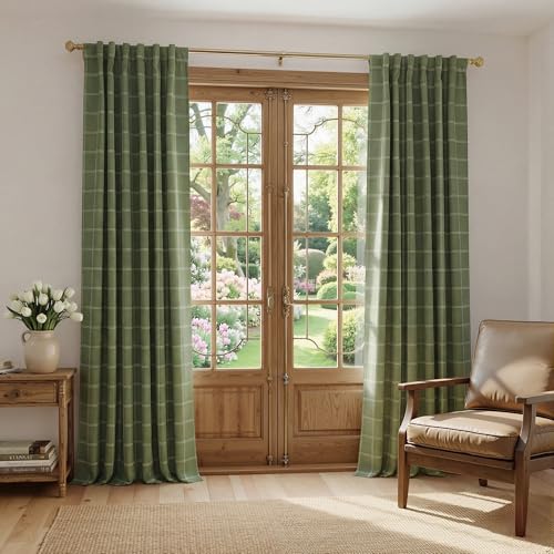 Plaid Blackout Curtains