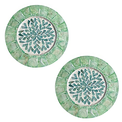 Unique Azure and Verdant Ornamental Plate