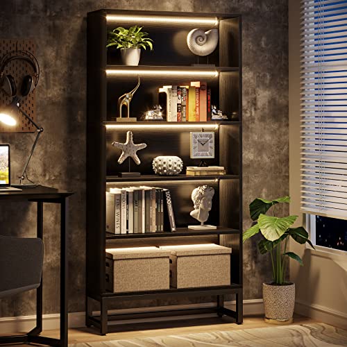 Bookshelf with Integrated LED Lighting