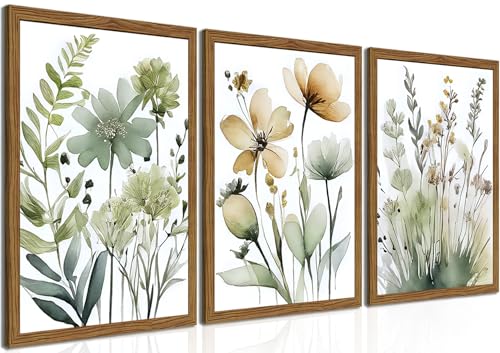 Botanical Sage Green Wall Prints Set