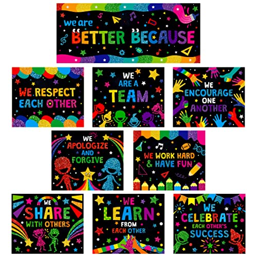 Bright Classroom Posters Set