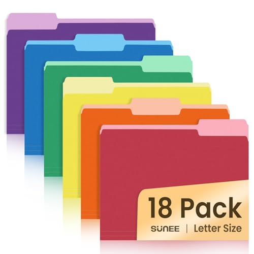 Brightly Colored File Folders