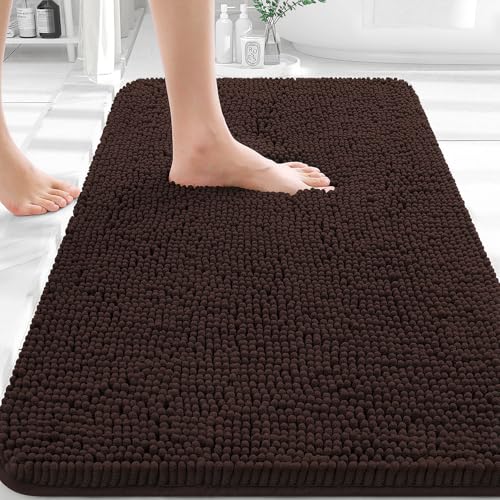 Brown Plush Bathroom Rug