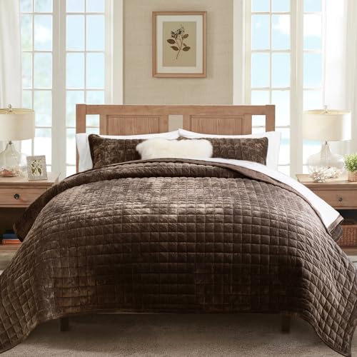 Cocoa Velvet Quilt Set