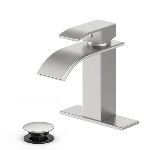Modern Brushed Nickel Bathroom Faucet