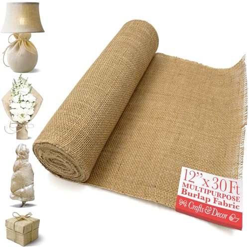 Fabric of Burlap Rolls