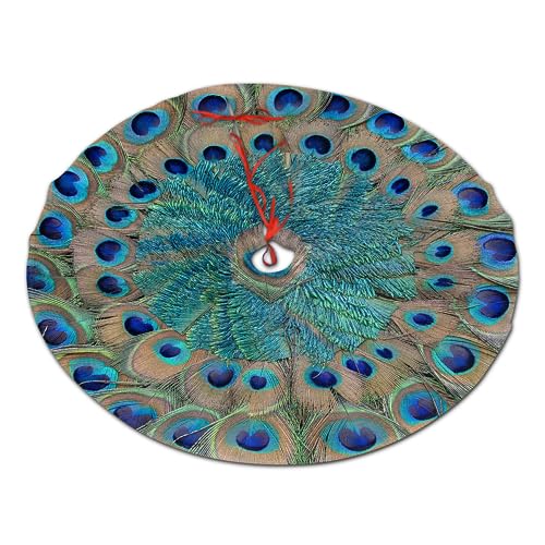 Chartreuse and Cyan Tree Skirt