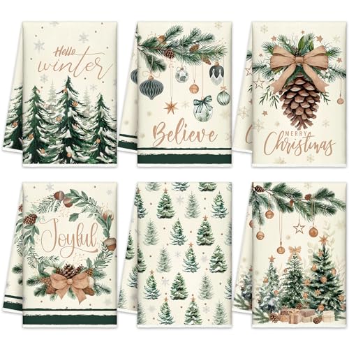 Christmas-themed Dish Towels Set