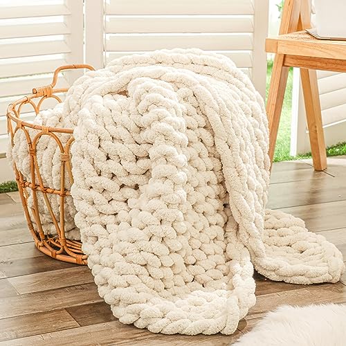 Chunky Knit Throw Blanket