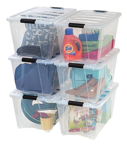 Transparent Storage Containers with Tops