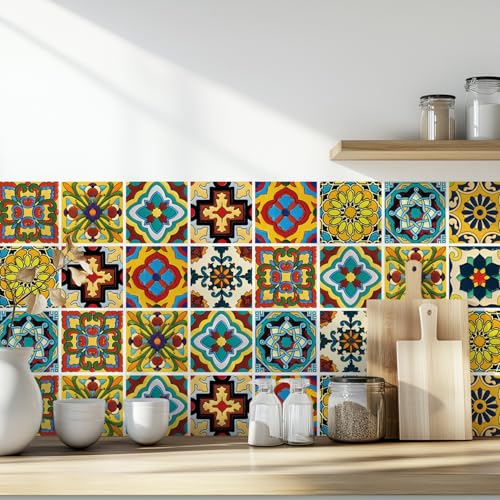 Colorful Ceramic Tile Backsplash Stickers