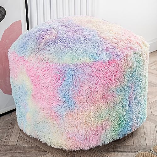 Colorful Fabric Poufs