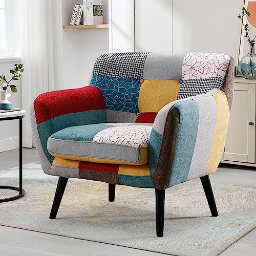 Colorful Geometric Accent Chair
