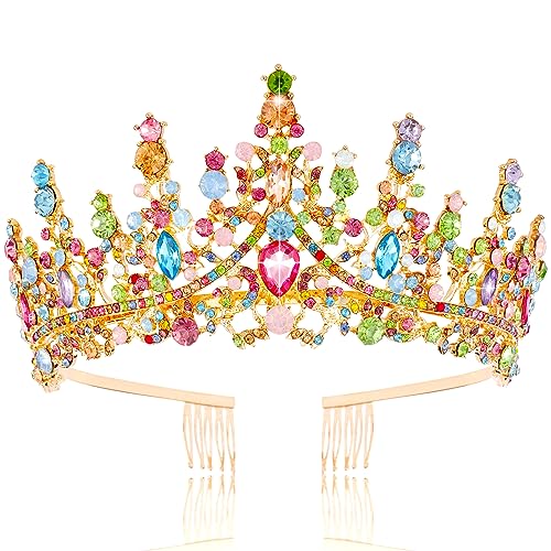 Colorful Geometric Party Crown Set