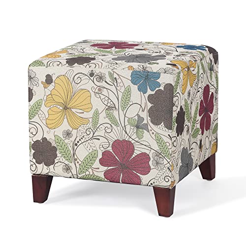 Colorful Patchwork Fabric Ottoman