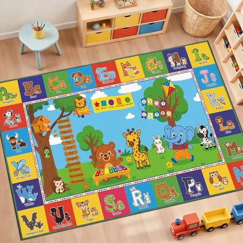 Colorful Geometric Play Rug
