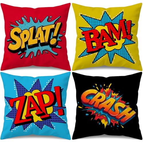 Vibrant Pop Art Decorative Pillow Covers