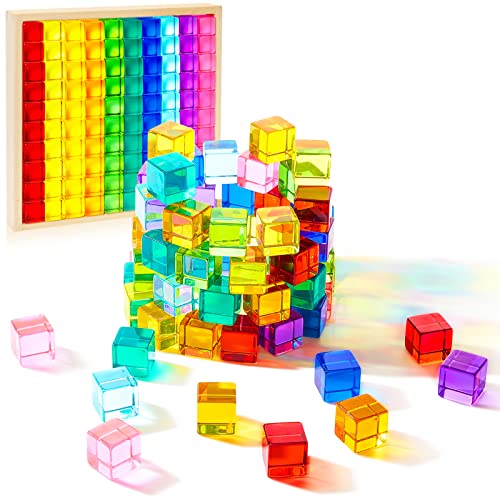 Rainbow Sensory Stacking Blocks