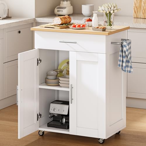 Compact Kitchen Island with Shelving