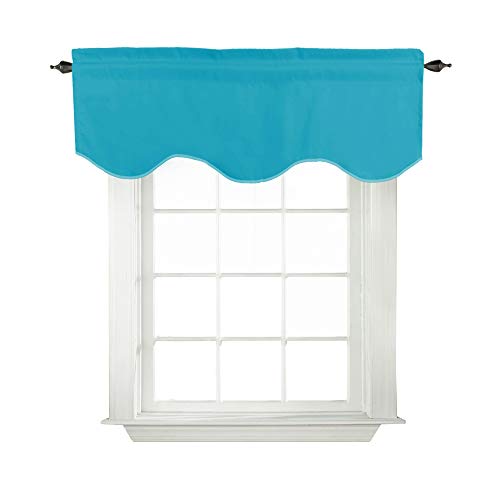 Contrasting Color Curtain Valance