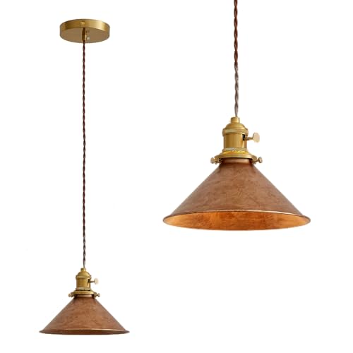 Copper and Wood Pendant Lamp