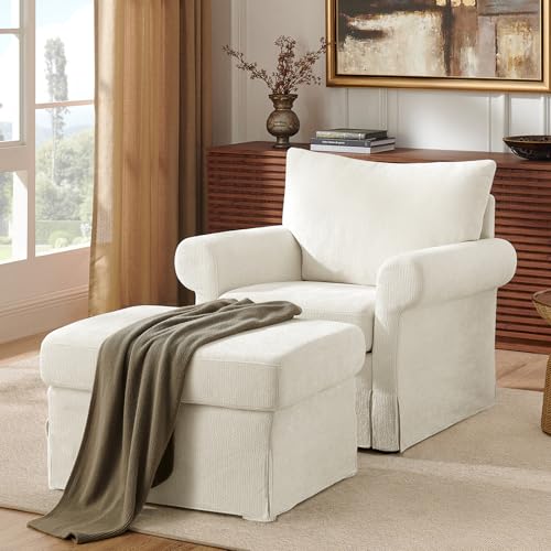 Cozy Armchair with Ottoman