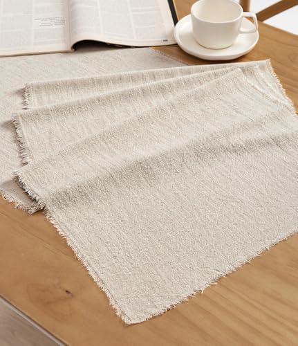 Cream Linen Table Runner