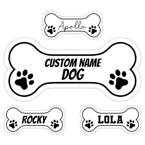 Dog Name Stickers for Bags