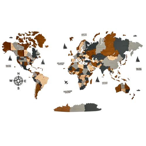 Customizable Wooden Map Panel