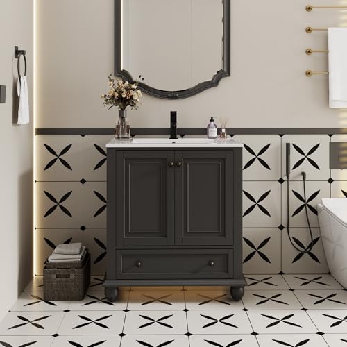Dark Gray Bathroom Vanity