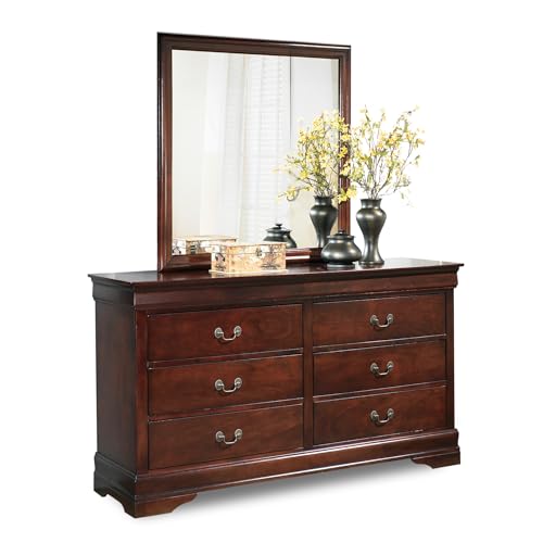 Deep Wood Dresser with Mirror
