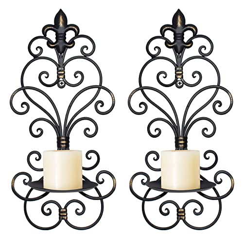 Decorative Scroll Wall Sconce Set