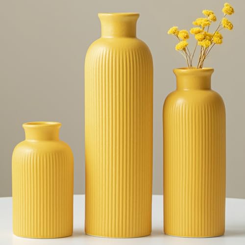 Decorative Yellow Vases