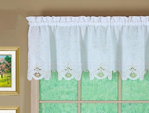 Embroidered Tailored Valance