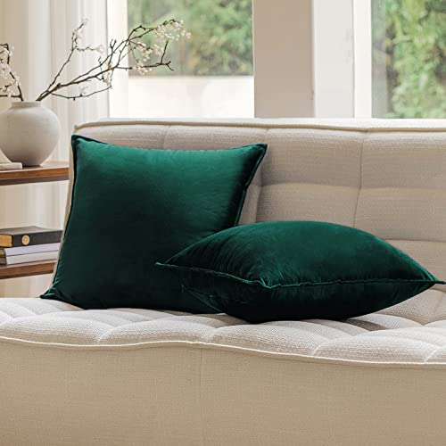 Emerald Green Velvet Pillowcases